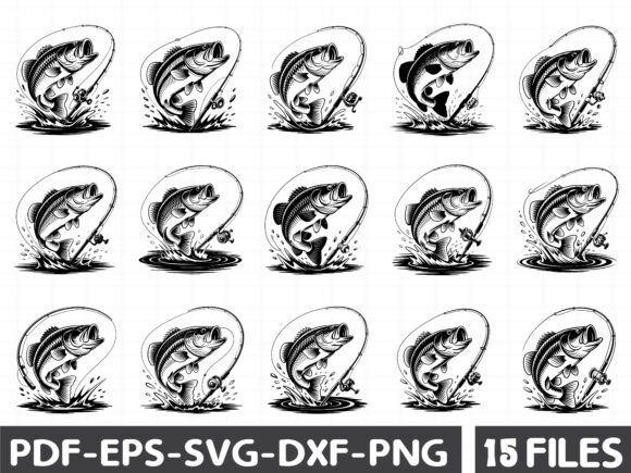 Bass Fishing Svg, Bass Fish Svg, Fishing