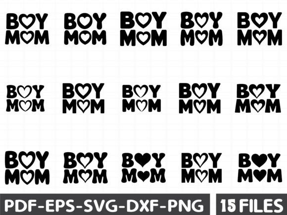 Boy Mom Infinity Heart SVG Design