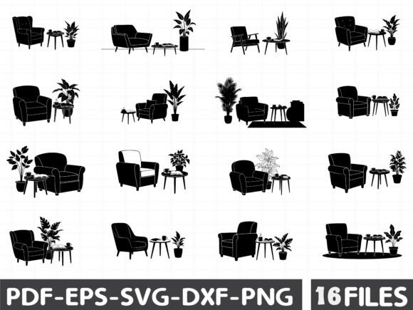 Cozy Lounge Set Clipart