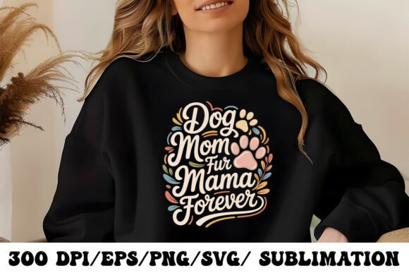 Cute Dog Mom T-Shirt Design