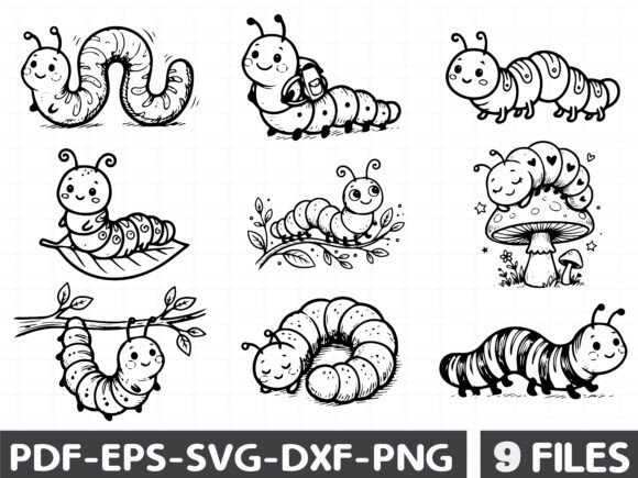 Cute Whimsical Caterpillar