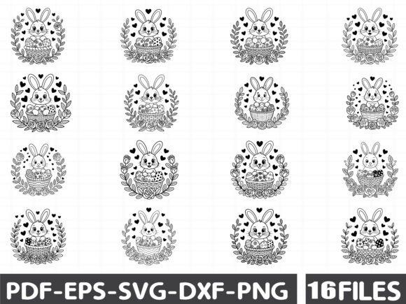 Easter Bunny Clipart Spring Floral