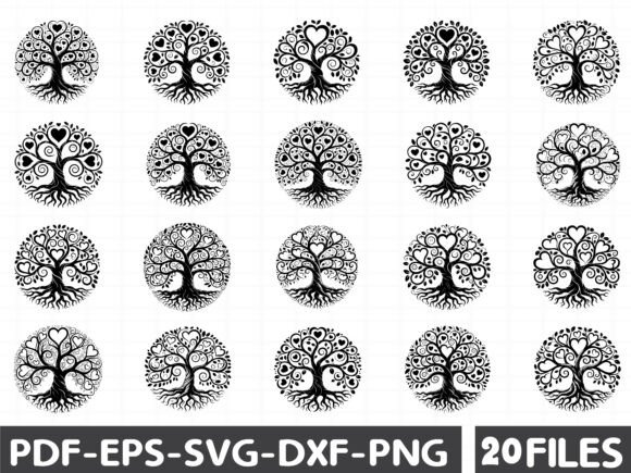 Family Tree with Heart SVG Bundle