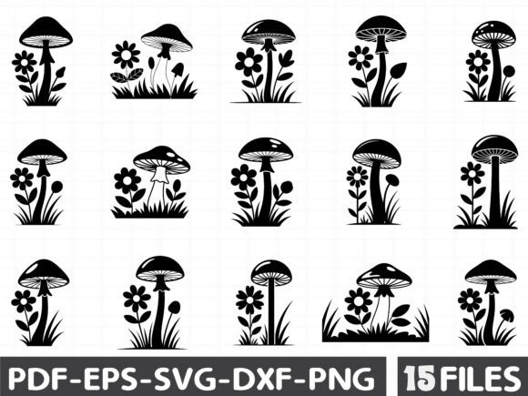 Flower and Mushroom Svg Bundle