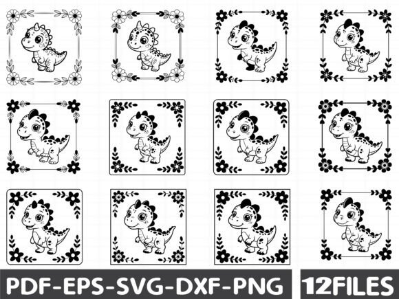 Kawaii Dinosaur Clipart Bundle