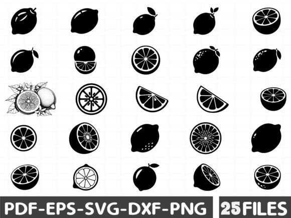 Lemon Silhouette Lime Black Clipart