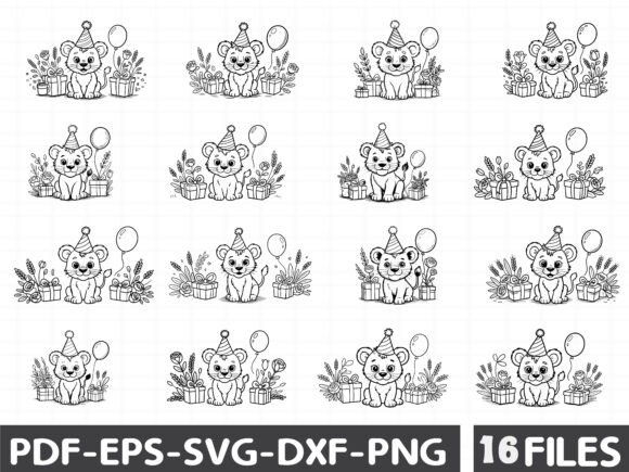 Lion Birthday SVG Bundle