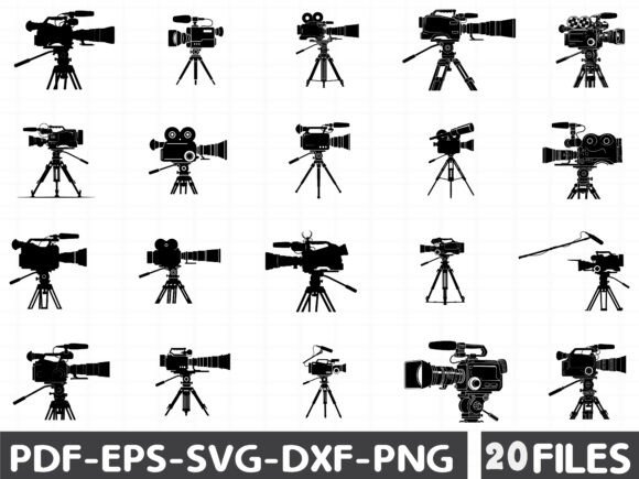 Movie Camera Silhouette Film Clipart