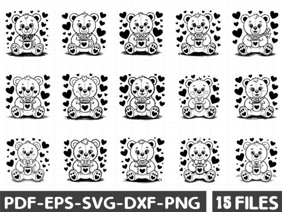 Teddy Bear Love Valentine Heart SVG