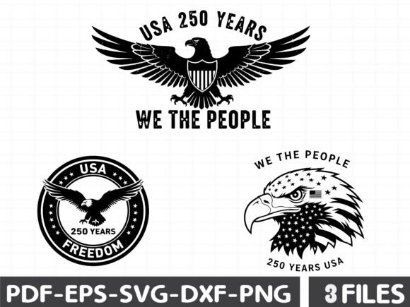 USA 250 Years We the People Eagle Design