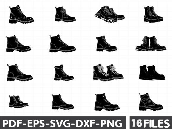 Vintage Combat Boots Clipart